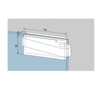 Dveřní kování Dorma EA horní rohové pravé 02.111