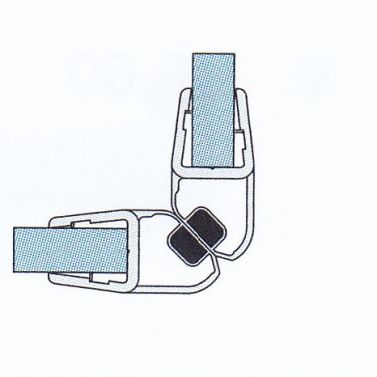 Magnetické těsnění 90° na sprchové dveře délky 2 m
